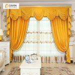 DIHIN HOME Solid Yellow and Decoration Embroidered Valance ,Blackout Curtains Grommet Window Curtain for Living Room ,52x84-inch,1 Panel Roman Shades Curtains Window Blinds custom curtains blackout curtains curtains for living room sheer curtains curtain fabric linen curtains kitchen curtains velvet curtains pinch pleat curtains bay window curtains outdoor curtains pleated curtains floral curtains dining room curtains kitchen valances drapes for bedroom patio curtains nursery curtains grommet curtains