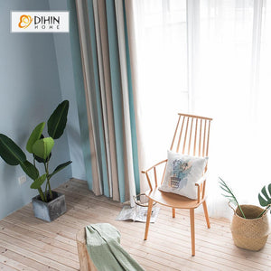 DIHIN HOME Stripe Colors Printed ,Cotton Linen ,Blackout Grommet Window Curtain for Living Room ,52x63-inch,1 Panel Roman Shades Curtains Window Blinds custom curtains blackout curtains curtains for living room sheer curtains curtain fabric linen curtains kitchen curtains velvet curtains pinch pleat curtains bay window curtains outdoor curtains pleated curtains floral curtains dining room curtains kitchen valances drapes for bedroom patio curtains nursery curtains grommet curtains