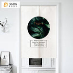 DIHIN HOME Tagore Words Printed Japanese Noren Doorway Curtain Tapestry,Cotton Linen,Door Way Curtain Door Hanging Tapestry,33.5''Wx59''L,1 Panel Roman Shades Window Curtains Curtains Window Blinds Curtains Drapes linen drapery curtains and drapes windows drapes custom curtains blackout curtains curtains for living room window shades sheer curtains curtain fabric window treatments custom drapery