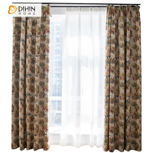 DIHIN HOME Tropical Banana Leaves,Blackout Curtains Grommet Window Curtain for Living Room ,52x63-inch,1 Panel Roman Shades Curtains Window Blinds custom curtains blackout curtains curtains for living room sheer curtains curtain fabric linen curtains kitchen curtains velvet curtains pinch pleat curtains bay window curtains outdoor curtains pleated curtains floral curtains dining room curtains kitchen valances drapes for bedroom patio curtains nursery curtains grommet curtains