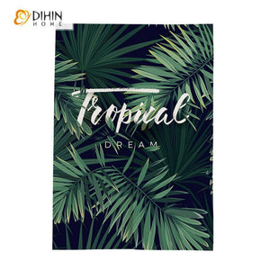 DIHIN HOME Tropical Dream Printed Japanese Noren Doorway Curtain Tapestry,Cotton Linen,Door Way Curtain Door Hanging Tapestry,33.5''Wx59''L,1 Panel Roman Shades Window Curtains Curtains Window Blinds Curtains Drapes linen drapery curtains and drapes windows drapes custom curtains blackout curtains curtains for living room window shades sheer curtains curtain fabric window treatments custom drapery