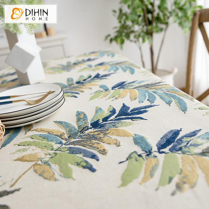 DIHIN HOME Tropical Forest Banana Leaves Printed Tablecloth For Rectangle Tables,Custom Washed Linen Tablecloth,Handmade Rectangle Table Cover Roman Shades Curtains Window Blinds custom curtains blackout curtains curtains for living room sheer curtains curtain fabric linen curtains kitchen curtains velvet curtains pinch pleat curtains bay window curtains outdoor curtains pleated curtains floral curtains dining room curtains kitchen valances drapes for bedroom patio curtains nursery curtains grommet curtains