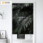 DIHIN HOME Tropical Leaves Printed Japanese Noren Doorway Curtain Tapestry,Cotton Linen,Door Way Curtain Door Hanging Tapestry,33.5''Wx59''L,1 Panel Roman Shades Window Curtains Curtains Window Blinds Curtains Drapes linen drapery curtains and drapes windows drapes custom curtains blackout curtains curtains for living room window shades sheer curtains curtain fabric window treatments custom drapery