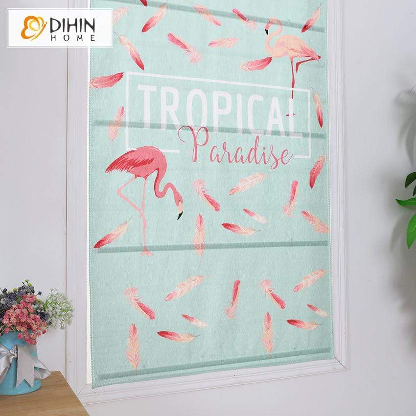 DIHIN HOME Tropical Paradise Printed Roman Shades,Easy Install Washable Curtains ,Customized Window Curtain Drape, 24"W X 64" Roman Shades Curtains Window Blinds custom curtains blackout curtains curtains for living room sheer curtains curtain fabric linen curtains kitchen curtains velvet curtains pinch pleat curtains bay window curtains outdoor curtains pleated curtains floral curtains dining room curtains kitchen valances drapes for bedroom patio curtains nursery curtains grommet curtains