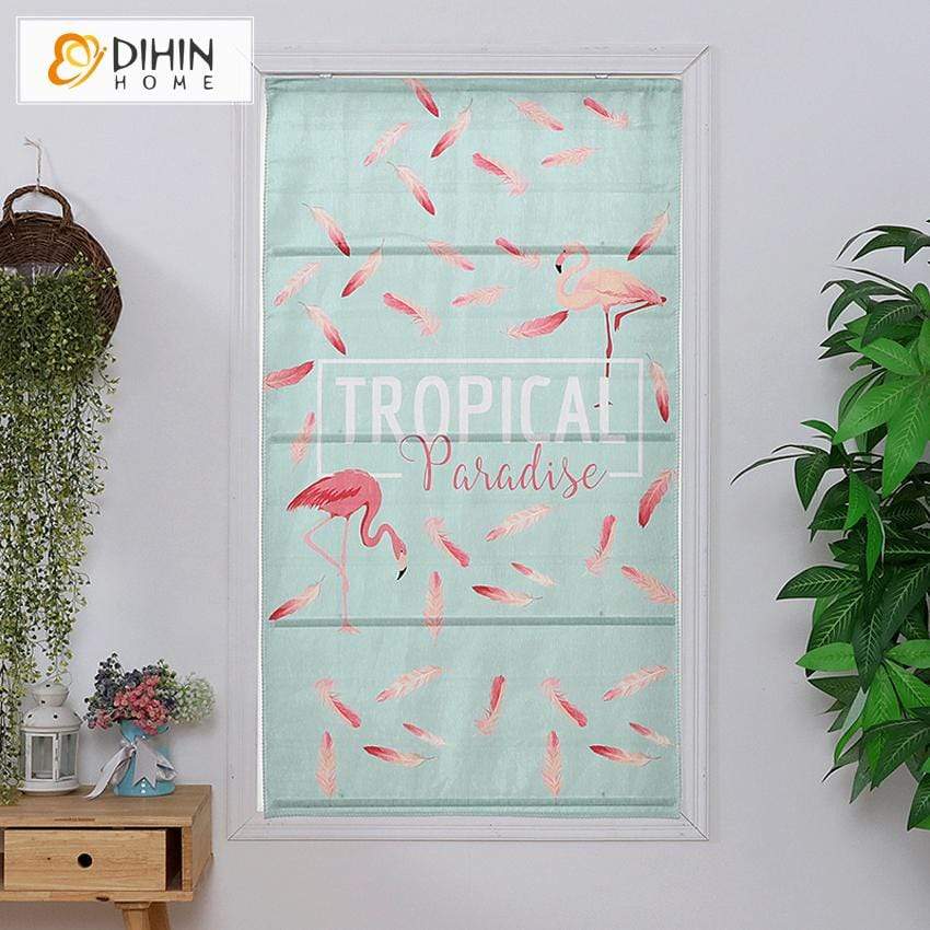 DIHIN HOME Tropical Paradise Printed Roman Shades,Easy Install Washable Curtains ,Customized Window Curtain Drape, 24"W X 64" Roman Shades Curtains Window Blinds custom curtains blackout curtains curtains for living room sheer curtains curtain fabric linen curtains kitchen curtains velvet curtains pinch pleat curtains bay window curtains outdoor curtains pleated curtains floral curtains dining room curtains kitchen valances drapes for bedroom patio curtains nursery curtains grommet curtains