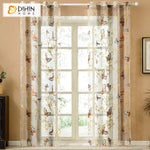 DIHIN HOME Tropical Pastoral Butterfly Printed Sheer Curtains,Grommet Window Curtain for Living Room ,52x63-inch,1 Panel Roman Shades Curtains Window Blinds custom curtains blackout curtains curtains for living room sheer curtains curtain fabric linen curtains kitchen curtains velvet curtains pinch pleat curtains bay window curtains outdoor curtains pleated curtains floral curtains dining room curtains kitchen valances drapes for bedroom patio curtains nursery curtains grommet curtains