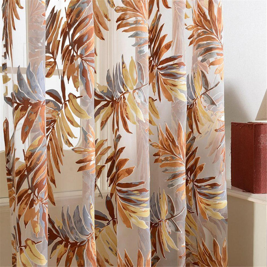 DIHIN HOME Tropical Pastoral Leaves Printed Sheer Curtains,Grommet Window Curtain for Living Room ,52x63-inch,1 Panel Roman Shades Curtains Window Blinds custom curtains blackout curtains curtains for living room sheer curtains curtain fabric linen curtains kitchen curtains velvet curtains pinch pleat curtains bay window curtains outdoor curtains pleated curtains floral curtains dining room curtains kitchen valances drapes for bedroom patio curtains nursery curtains grommet curtains
