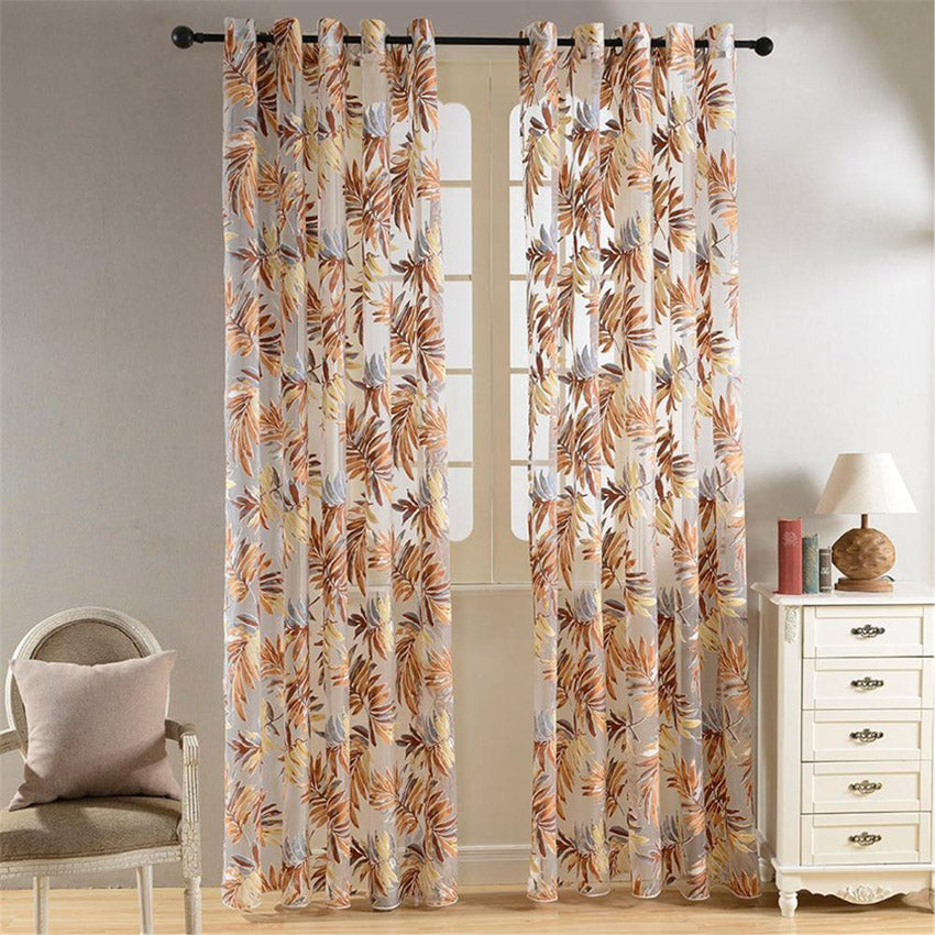 DIHIN HOME Tropical Pastoral Leaves Printed Sheer Curtains,Grommet Window Curtain for Living Room ,52x63-inch,1 Panel Roman Shades Curtains Window Blinds custom curtains blackout curtains curtains for living room sheer curtains curtain fabric linen curtains kitchen curtains velvet curtains pinch pleat curtains bay window curtains outdoor curtains pleated curtains floral curtains dining room curtains kitchen valances drapes for bedroom patio curtains nursery curtains grommet curtains
