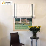 DIHIN HOME Two Grey Stripes Edge Printed Roman Shades,Easy Install Washable Curtains ,Customized Window Curtain Drape, 24"W X 64" Roman Shades Curtains Window Blinds custom curtains blackout curtains curtains for living room sheer curtains curtain fabric linen curtains kitchen curtains velvet curtains pinch pleat curtains bay window curtains outdoor curtains pleated curtains floral curtains dining room curtains kitchen valances drapes for bedroom patio curtains nursery curtains grommet curtains