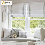 DIHIN HOME Two Grey Stripes Printed Roman Shades ,Easy Install Washable Curtains ,Customized Window Curtain Drape, 24"W X 64" Roman Shades Curtains Window Blinds custom curtains blackout curtains curtains for living room sheer curtains curtain fabric linen curtains kitchen curtains velvet curtains pinch pleat curtains bay window curtains outdoor curtains pleated curtains floral curtains dining room curtains kitchen valances drapes for bedroom patio curtains nursery curtains grommet curtains