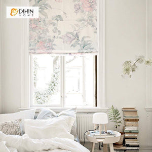 DIHIN HOME Vague Flowers Printed Roman Shades ,Easy Install Washable Curtains ,Customized Window Curtain Drape, 24"W X 64"H Roman Shades Curtains Window Blinds custom curtains blackout curtains curtains for living room sheer curtains curtain fabric linen curtains kitchen curtains velvet curtains pinch pleat curtains bay window curtains outdoor curtains pleated curtains floral curtains dining room curtains kitchen valances drapes for bedroom patio curtains nursery curtains grommet curtains