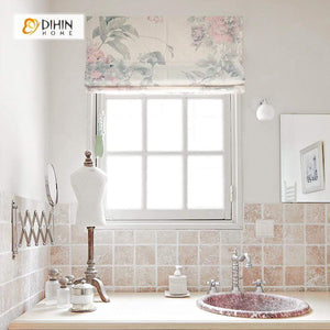 DIHIN HOME Vague Flowers Printed Roman Shades ,Easy Install Washable Curtains ,Customized Window Curtain Drape, 24"W X 64"H Roman Shades Curtains Window Blinds custom curtains blackout curtains curtains for living room sheer curtains curtain fabric linen curtains kitchen curtains velvet curtains pinch pleat curtains bay window curtains outdoor curtains pleated curtains floral curtains dining room curtains kitchen valances drapes for bedroom patio curtains nursery curtains grommet curtains