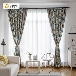 DIHIN HOME Various Colors Leaves Printed ,Polyester ,Blackout Grommet Window Curtain for Living Room ,52x63-inch,1 Panel Roman Shades Curtains Window Blinds custom curtains blackout curtains curtains for living room sheer curtains curtain fabric linen curtains kitchen curtains velvet curtains pinch pleat curtains bay window curtains outdoor curtains pleated curtains floral curtains dining room curtains kitchen valances drapes for bedroom patio curtains nursery curtains grommet curtains