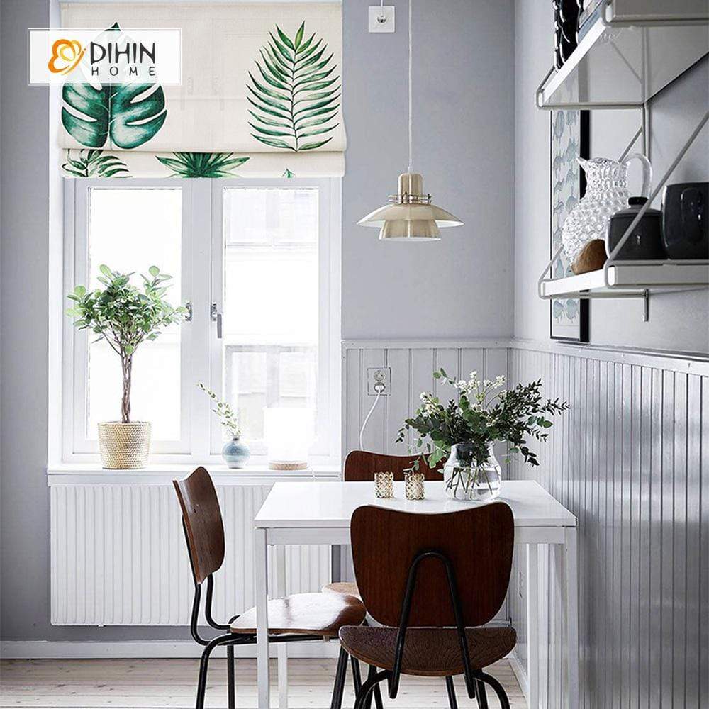 DIHIN HOME Various Green Plants Printed Roman Shades ,Easy Install Washable Curtains ,Customized Window Curtain Drape, 24"W X 64"H Roman Shades Curtains Window Blinds custom curtains blackout curtains curtains for living room sheer curtains curtain fabric linen curtains kitchen curtains velvet curtains pinch pleat curtains bay window curtains outdoor curtains pleated curtains floral curtains dining room curtains kitchen valances drapes for bedroom patio curtains nursery curtains grommet curtains
