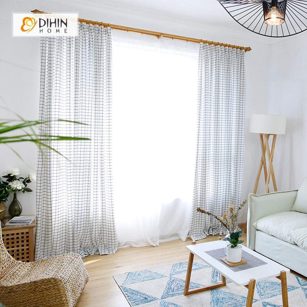 DIHIN HOME Vertical and horizontal Lines Printed，Blackout Grommet Window Curtain for Living Room ,52x63-inch,1 Panel Roman Shades Curtains Window Blinds custom curtains blackout curtains curtains for living room sheer curtains curtain fabric linen curtains kitchen curtains velvet curtains pinch pleat curtains bay window curtains outdoor curtains pleated curtains floral curtains dining room curtains kitchen valances drapes for bedroom patio curtains nursery curtains grommet curtains