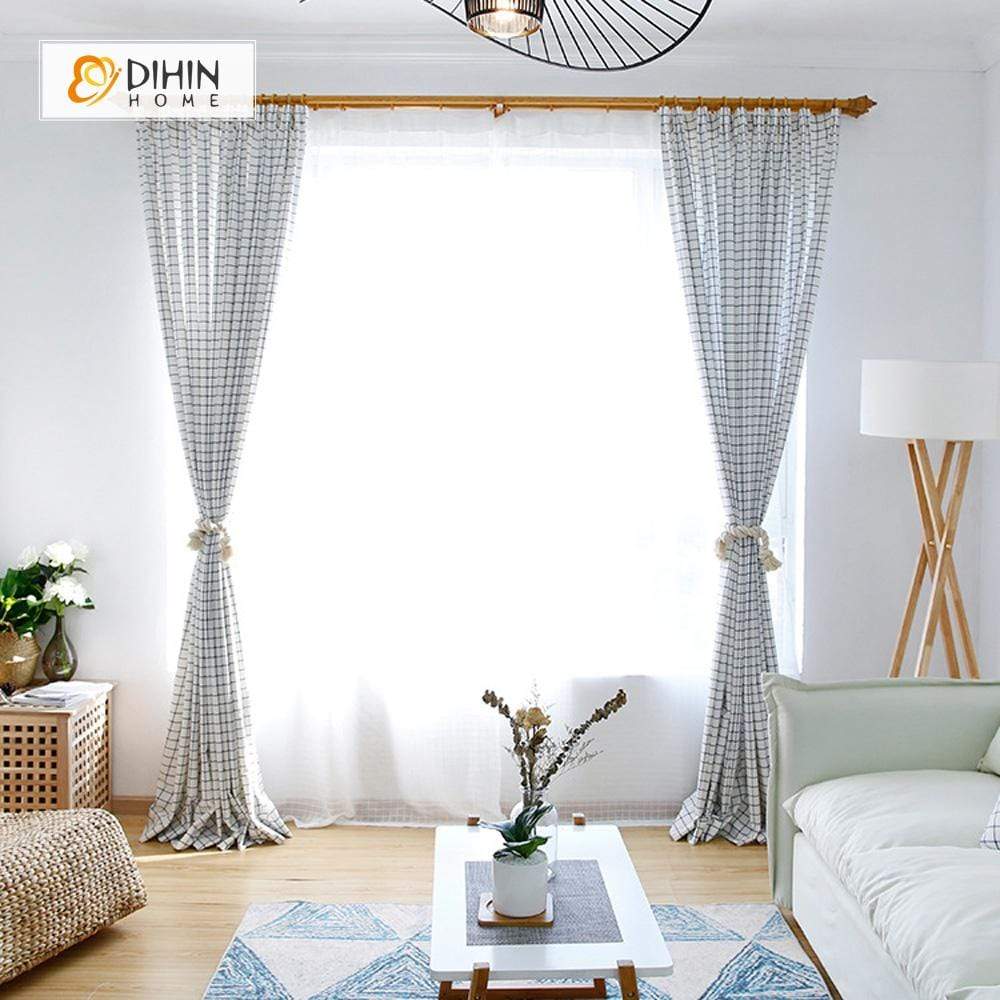 DIHIN HOME Vertical and horizontal Lines Printed，Blackout Grommet Window Curtain for Living Room ,52x63-inch,1 Panel Roman Shades Curtains Window Blinds custom curtains blackout curtains curtains for living room sheer curtains curtain fabric linen curtains kitchen curtains velvet curtains pinch pleat curtains bay window curtains outdoor curtains pleated curtains floral curtains dining room curtains kitchen valances drapes for bedroom patio curtains nursery curtains grommet curtains