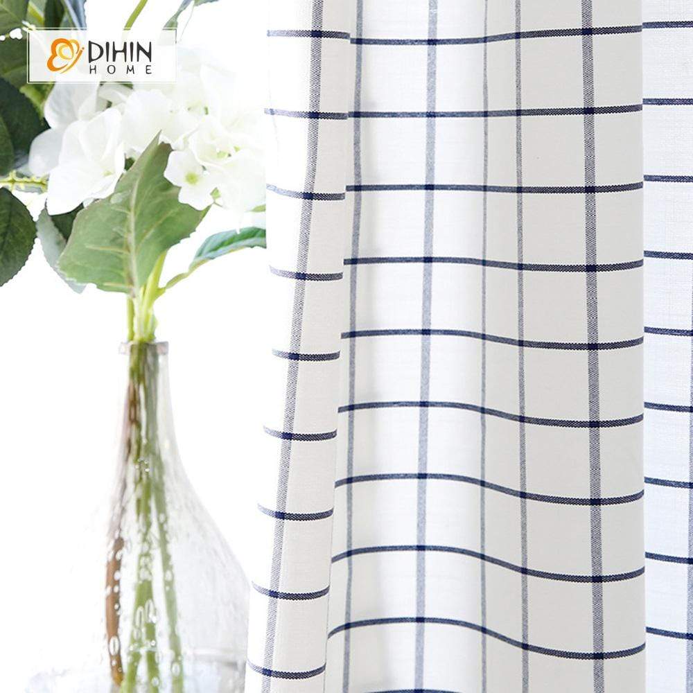 DIHIN HOME Vertical and horizontal Lines Printed，Blackout Grommet Window Curtain for Living Room ,52x63-inch,1 Panel Roman Shades Curtains Window Blinds custom curtains blackout curtains curtains for living room sheer curtains curtain fabric linen curtains kitchen curtains velvet curtains pinch pleat curtains bay window curtains outdoor curtains pleated curtains floral curtains dining room curtains kitchen valances drapes for bedroom patio curtains nursery curtains grommet curtains