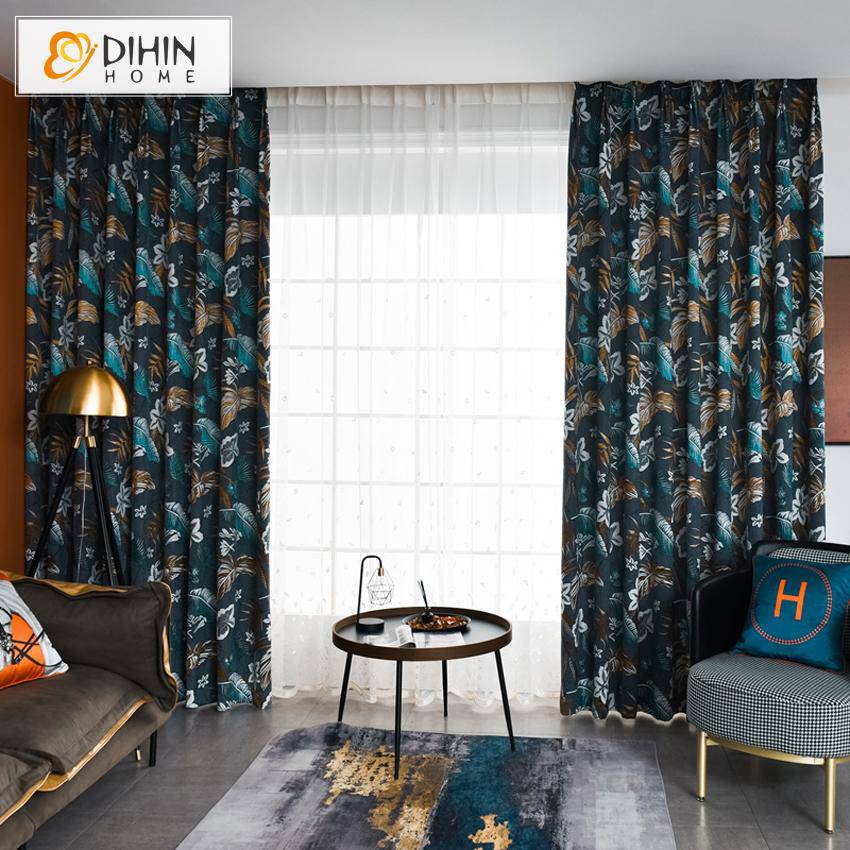 DIHIN HOME Vintage Fallen Leaves Printed,Blackout Grommet Window Curtain for Living Room ,52x63-inch,1 Panel Roman Shades Curtains Window Blinds custom curtains blackout curtains curtains for living room sheer curtains curtain fabric linen curtains kitchen curtains velvet curtains pinch pleat curtains bay window curtains outdoor curtains pleated curtains floral curtains dining room curtains kitchen valances drapes for bedroom patio curtains nursery curtains grommet curtains