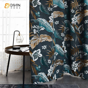 DIHIN HOME Vintage Fallen Leaves Printed,Blackout Grommet Window Curtain for Living Room ,52x63-inch,1 Panel Roman Shades Curtains Window Blinds custom curtains blackout curtains curtains for living room sheer curtains curtain fabric linen curtains kitchen curtains velvet curtains pinch pleat curtains bay window curtains outdoor curtains pleated curtains floral curtains dining room curtains kitchen valances drapes for bedroom patio curtains nursery curtains grommet curtains
