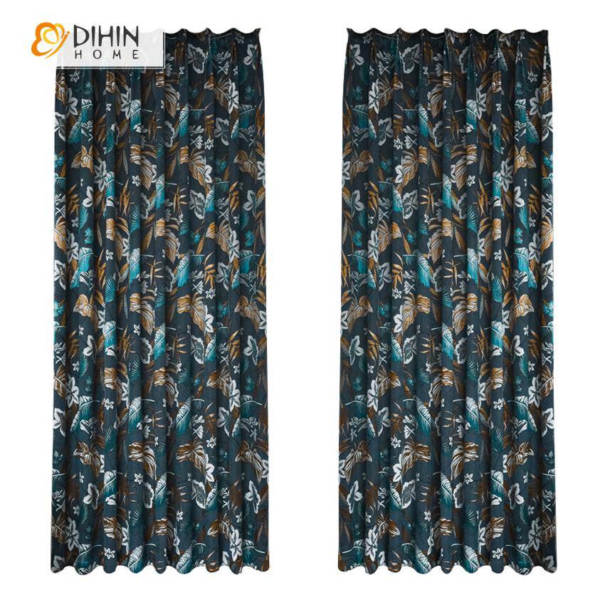 DIHIN HOME Vintage Fallen Leaves Printed,Blackout Grommet Window Curtain for Living Room ,52x63-inch,1 Panel Roman Shades Curtains Window Blinds custom curtains blackout curtains curtains for living room sheer curtains curtain fabric linen curtains kitchen curtains velvet curtains pinch pleat curtains bay window curtains outdoor curtains pleated curtains floral curtains dining room curtains kitchen valances drapes for bedroom patio curtains nursery curtains grommet curtains