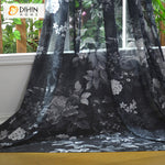 DIHIN HOME Vintage Ink Flowers and Birds Printed Sheer Curtain, Grommet Window Curtain for Living Room ,52x63-inch,1 Panelriped Roman Shades Curtains Window Blinds custom curtains blackout curtains curtains for living room sheer curtains curtain fabric linen curtains kitchen curtains velvet curtains pinch pleat curtains bay window curtains outdoor curtains pleated curtains floral curtains dining room curtains kitchen valances drapes for bedroom patio curtains nursery curtains grommet curtains