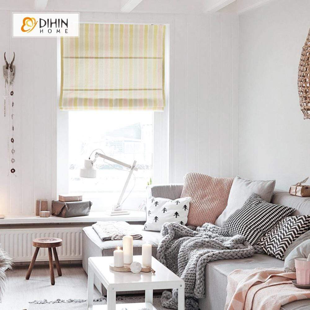 DIHIN HOME Warm Color Stripes Printed Roman Shades ,Easy Install Washable Curtains ,Customized Window Curtain Drape, 24"W X 64"H Roman Shades Curtains Window Blinds custom curtains blackout curtains curtains for living room sheer curtains curtain fabric linen curtains kitchen curtains velvet curtains pinch pleat curtains bay window curtains outdoor curtains pleated curtains floral curtains dining room curtains kitchen valances drapes for bedroom patio curtains nursery curtains grommet curtains