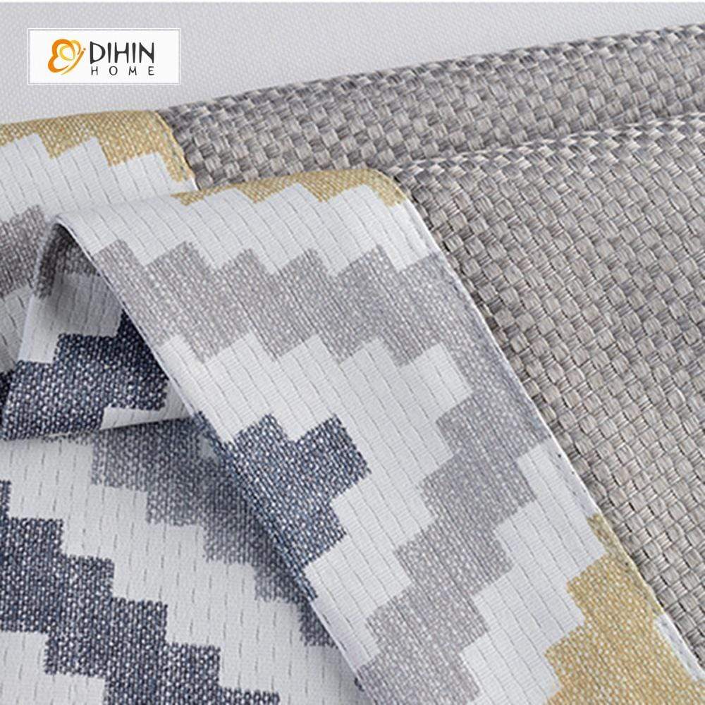 DIHIN HOME Wave Pattern Printed，Blackout Grommet Window Curtain for Living Room ,52x63-inch,1 Panel Roman Shades Curtains Window Blinds custom curtains blackout curtains curtains for living room sheer curtains curtain fabric linen curtains kitchen curtains velvet curtains pinch pleat curtains bay window curtains outdoor curtains pleated curtains floral curtains dining room curtains kitchen valances drapes for bedroom patio curtains nursery curtains grommet curtains