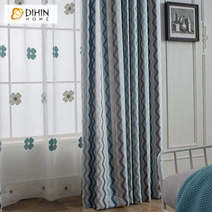 DIHIN HOME Wavy Lines Printed,Blackout Grommet Window Curtain for Living Room ,52x63-inch,1 Pane Roman Shades Curtains Window Blinds custom curtains blackout curtains curtains for living room sheer curtains curtain fabric linen curtains kitchen curtains velvet curtains pinch pleat curtains bay window curtains outdoor curtains pleated curtains floral curtains dining room curtains kitchen valances drapes for bedroom patio curtains nursery curtains grommet curtains