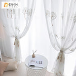 DIHIN HOME White Dandelion Embroidered,Sheer Curtain,Grommet Window Curtain for Living Room ,52x63-inch,1 Panel Roman Shades Curtains Window Blinds custom curtains blackout curtains curtains for living room sheer curtains curtain fabric linen curtains kitchen curtains velvet curtains pinch pleat curtains bay window curtains outdoor curtains pleated curtains floral curtains dining room curtains kitchen valances drapes for bedroom patio curtains nursery curtains grommet curtains