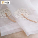 DIHIN HOME White Dandelion Embroidered,Sheer Curtain,Grommet Window Curtain for Living Room ,52x63-inch,1 Panel Roman Shades Curtains Window Blinds custom curtains blackout curtains curtains for living room sheer curtains curtain fabric linen curtains kitchen curtains velvet curtains pinch pleat curtains bay window curtains outdoor curtains pleated curtains floral curtains dining room curtains kitchen valances drapes for bedroom patio curtains nursery curtains grommet curtains