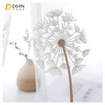 DIHIN HOME White Dandelion Embroidered,Sheer Curtain,Grommet Window Curtain for Living Room ,52x63-inch,1 Panel Roman Shades Curtains Window Blinds custom curtains blackout curtains curtains for living room sheer curtains curtain fabric linen curtains kitchen curtains velvet curtains pinch pleat curtains bay window curtains outdoor curtains pleated curtains floral curtains dining room curtains kitchen valances drapes for bedroom patio curtains nursery curtains grommet curtains