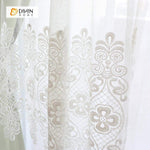 DIHIN HOME White Decorative Pattern Embroidered ,Sheer Curtain,Blackout Grommet Window Curtain for Living Room ,52x63-inch,1 Panel Roman Shades Curtains Window Blinds custom curtains blackout curtains curtains for living room sheer curtains curtain fabric linen curtains kitchen curtains velvet curtains pinch pleat curtains bay window curtains outdoor curtains pleated curtains floral curtains dining room curtains kitchen valances drapes for bedroom patio curtains nursery curtains grommet curtains
