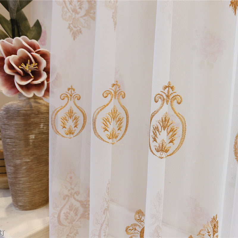 DIHIN HOME White Emboridered,Sheer Curtain, Grommet Window Curtain for Living Room ,52x63-inch,1 Panel Roman Shades Curtains Window Blinds custom curtains blackout curtains curtains for living room sheer curtains curtain fabric linen curtains kitchen curtains velvet curtains pinch pleat curtains bay window curtains outdoor curtains pleated curtains floral curtains dining room curtains kitchen valances drapes for bedroom patio curtains nursery curtains grommet curtains