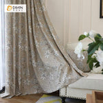 DIHIN HOME White Flowers Coffee Background Printed，Blackout Grommet Window Curtain for Living Room ,52x63-inch,1 Panel Roman Shades Curtains Window Blinds custom curtains blackout curtains curtains for living room sheer curtains curtain fabric linen curtains kitchen curtains velvet curtains pinch pleat curtains bay window curtains outdoor curtains pleated curtains floral curtains dining room curtains kitchen valances drapes for bedroom patio curtains nursery curtains grommet curtains