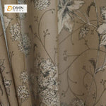 DIHIN HOME White Flowers Coffee Background Printed，Blackout Grommet Window Curtain for Living Room ,52x63-inch,1 Panel Roman Shades Curtains Window Blinds custom curtains blackout curtains curtains for living room sheer curtains curtain fabric linen curtains kitchen curtains velvet curtains pinch pleat curtains bay window curtains outdoor curtains pleated curtains floral curtains dining room curtains kitchen valances drapes for bedroom patio curtains nursery curtains grommet curtains