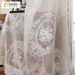 DIHIN HOME White Lace Embroidery ,Sheer Curtain, Grommet Window Curtain for Living Room ,52x63-inch,1 Panel Roman Shades Curtains Window Blinds custom curtains blackout curtains curtains for living room sheer curtains curtain fabric linen curtains kitchen curtains velvet curtains pinch pleat curtains bay window curtains outdoor curtains pleated curtains floral curtains dining room curtains kitchen valances drapes for bedroom patio curtains nursery curtains grommet curtains