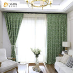 DIHIN HOME White Leaves Embroidered Green Curtain,Blackout Grommet Window Curtain for Living Room ,52x63-inch,1 Panel Roman Shades Curtains Window Blinds custom curtains blackout curtains curtains for living room sheer curtains curtain fabric linen curtains kitchen curtains velvet curtains pinch pleat curtains bay window curtains outdoor curtains pleated curtains floral curtains dining room curtains kitchen valances drapes for bedroom patio curtains nursery curtains grommet curtains