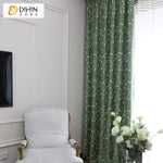 DIHIN HOME White Leaves Embroidered Green Curtain,Blackout Grommet Window Curtain for Living Room ,52x63-inch,1 Panel Roman Shades Curtains Window Blinds custom curtains blackout curtains curtains for living room sheer curtains curtain fabric linen curtains kitchen curtains velvet curtains pinch pleat curtains bay window curtains outdoor curtains pleated curtains floral curtains dining room curtains kitchen valances drapes for bedroom patio curtains nursery curtains grommet curtains