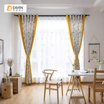 DIHIN HOME Yellow and Birds Printed，Blackout Grommet Window Curtain for Living Room ,52x63-inch,1 Panel Roman Shades Curtains Window Blinds custom curtains blackout curtains curtains for living room sheer curtains curtain fabric linen curtains kitchen curtains velvet curtains pinch pleat curtains bay window curtains outdoor curtains pleated curtains floral curtains dining room curtains kitchen valances drapes for bedroom patio curtains nursery curtains grommet curtains