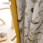 DIHIN HOME Yellow and Birds Printed，Blackout Grommet Window Curtain for Living Room ,52x63-inch,1 Panel Roman Shades Curtains Window Blinds custom curtains blackout curtains curtains for living room sheer curtains curtain fabric linen curtains kitchen curtains velvet curtains pinch pleat curtains bay window curtains outdoor curtains pleated curtains floral curtains dining room curtains kitchen valances drapes for bedroom patio curtains nursery curtains grommet curtains