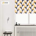 DIHIN HOME Yellow and Black Triangle Printed Roman Shades ,Easy Install Washable Curtains ,Customized Window Curtain Drape, 24"W X 64"H Roman Shades Curtains Window Blinds custom curtains blackout curtains curtains for living room sheer curtains curtain fabric linen curtains kitchen curtains velvet curtains pinch pleat curtains bay window curtains outdoor curtains pleated curtains floral curtains dining room curtains kitchen valances drapes for bedroom patio curtains nursery curtains grommet curtains