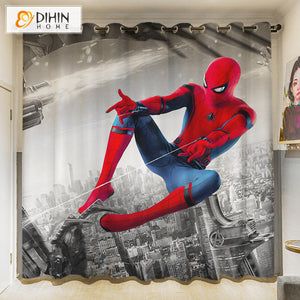 DIHINHOME Home Textile 3D Printed Curtain DIHIN HOME 3D Cartoon Printed High Blackout Curtains,Window Curtains Grommet Curtain For Living Room,1 Panel Included,DH002