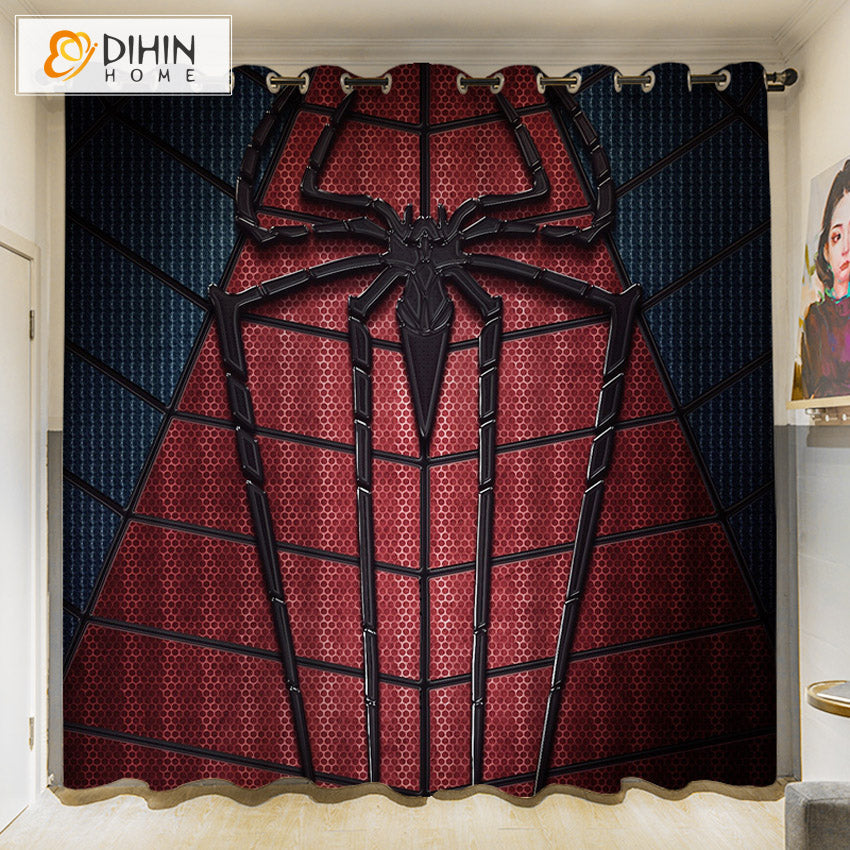 DIHINHOME Home Textile 3D Printed Curtain DIHIN HOME 3D Cartoon Printed High Blackout Curtains,Window Curtains Grommet Curtain For Living Room,1 Panel Included,DH004