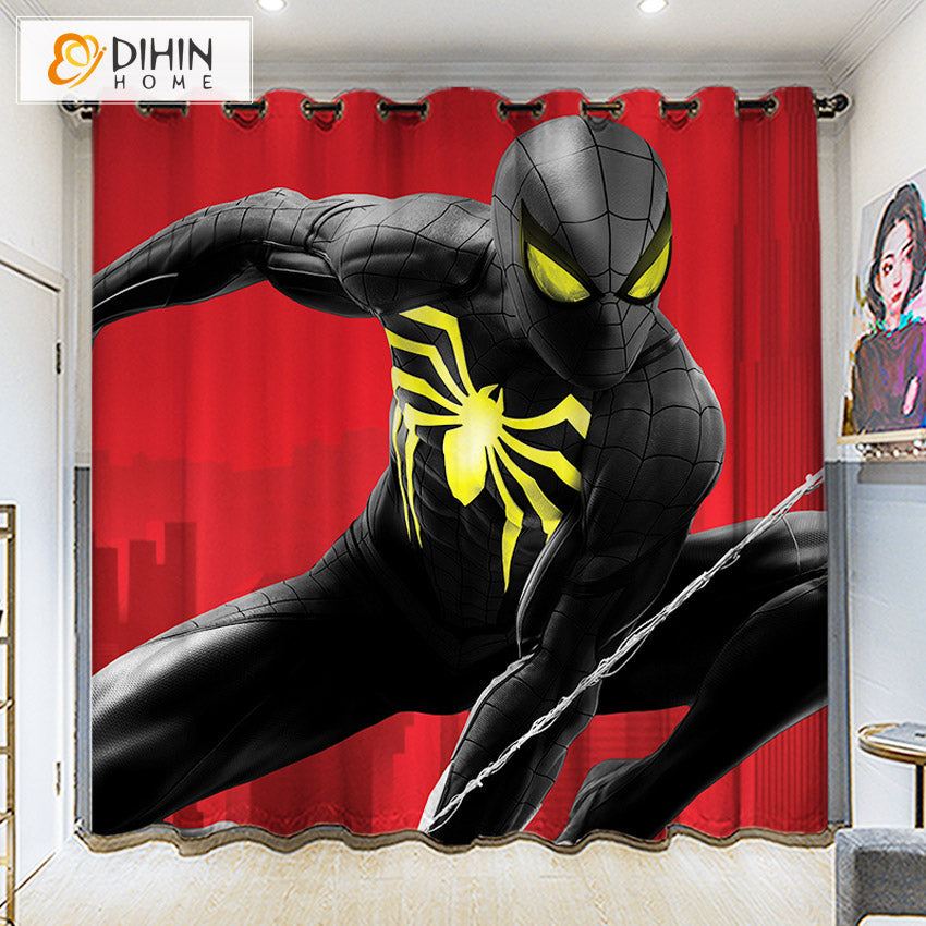 DIHINHOME Home Textile 3D Printed Curtain DIHIN HOME 3D Cartoon Printed High Blackout Curtains,Window Curtains Grommet Curtain For Living Room,1 Panel Included,DH005