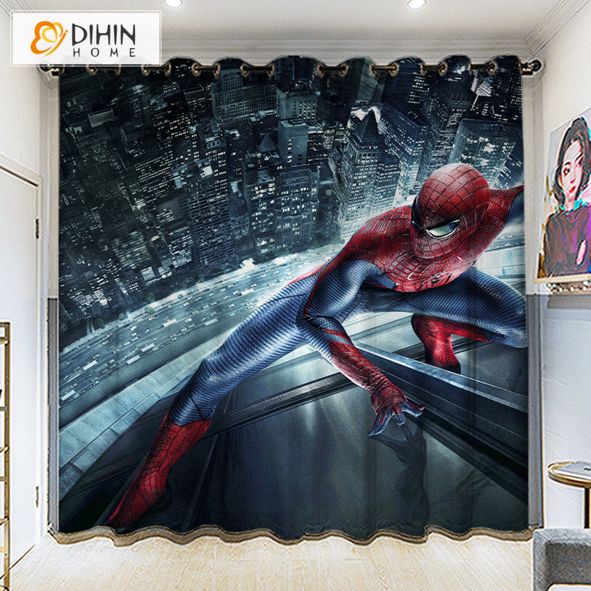 DIHINHOME Home Textile 3D Printed Curtain DIHIN HOME 3D Cartoon Printed High Blackout Curtains,Window Curtains Grommet Curtain For Living Room,1 Panel Included,DH006