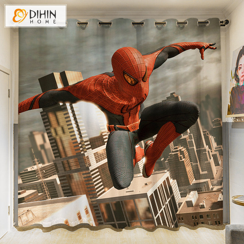 DIHINHOME Home Textile 3D Printed Curtain DIHIN HOME 3D Cartoon Printed High Blackout Curtains,Window Curtains Grommet Curtain For Living Room,1 Panel Included,DH008