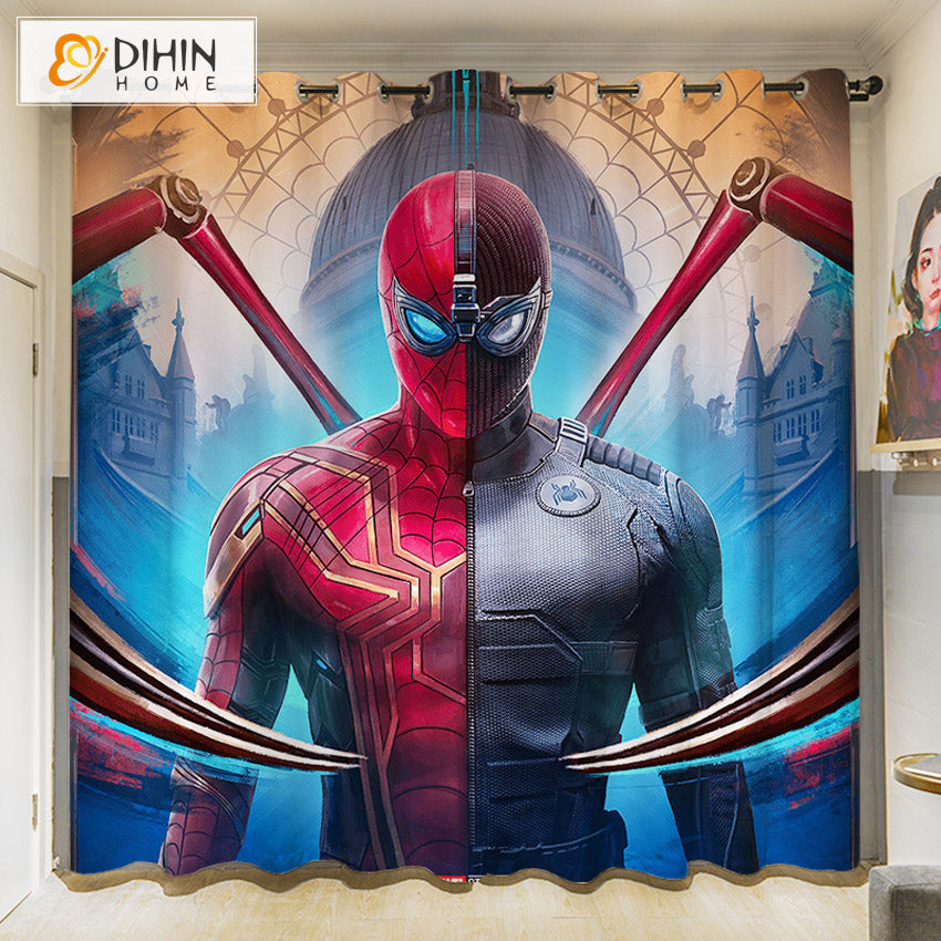 DIHINHOME Home Textile 3D Printed Curtain DIHIN HOME 3D Cartoon Printed High Blackout Curtains,Window Curtains Grommet Curtain For Living Room,1 Panel Included,DH015