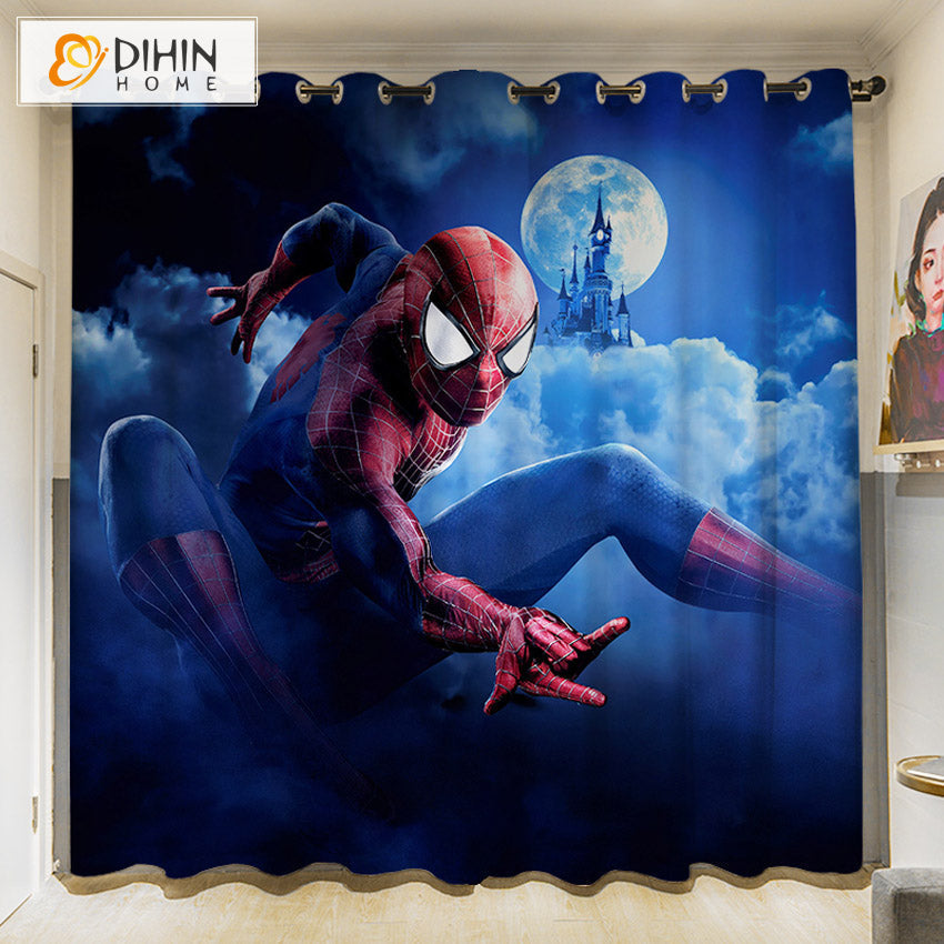 DIHINHOME Home Textile 3D Printed Curtain DIHIN HOME 3D Cartoon Printed High Blackout Curtains,Window Curtains Grommet Curtain For Living Room,1 Panel Included,DH016