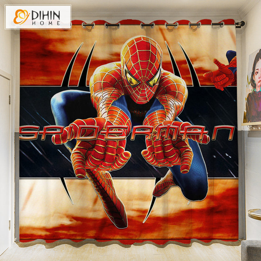 DIHINHOME Home Textile 3D Printed Curtain DIHIN HOME 3D Cartoon Printed High Blackout Curtains,Window Curtains Grommet Curtain For Living Room,1 Panel Included,DH018