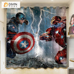 DIHINHOME Home Textile 3D Printed Curtain DIHIN HOME 3D Cartoon Printed High Blackout Curtains,Window Curtains Grommet Curtain For Living Room,1 Panel Included,DH042